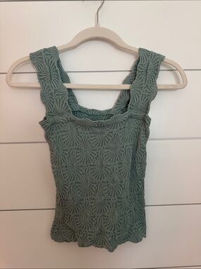 Textured Sage Green Women's Tank Top